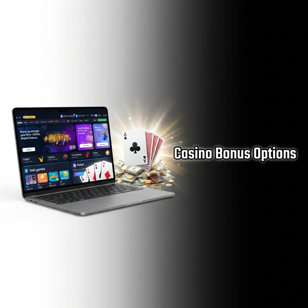 Casino bonus options including welcome bonus, weekly cashback, free spins, and reload bonus for slot players