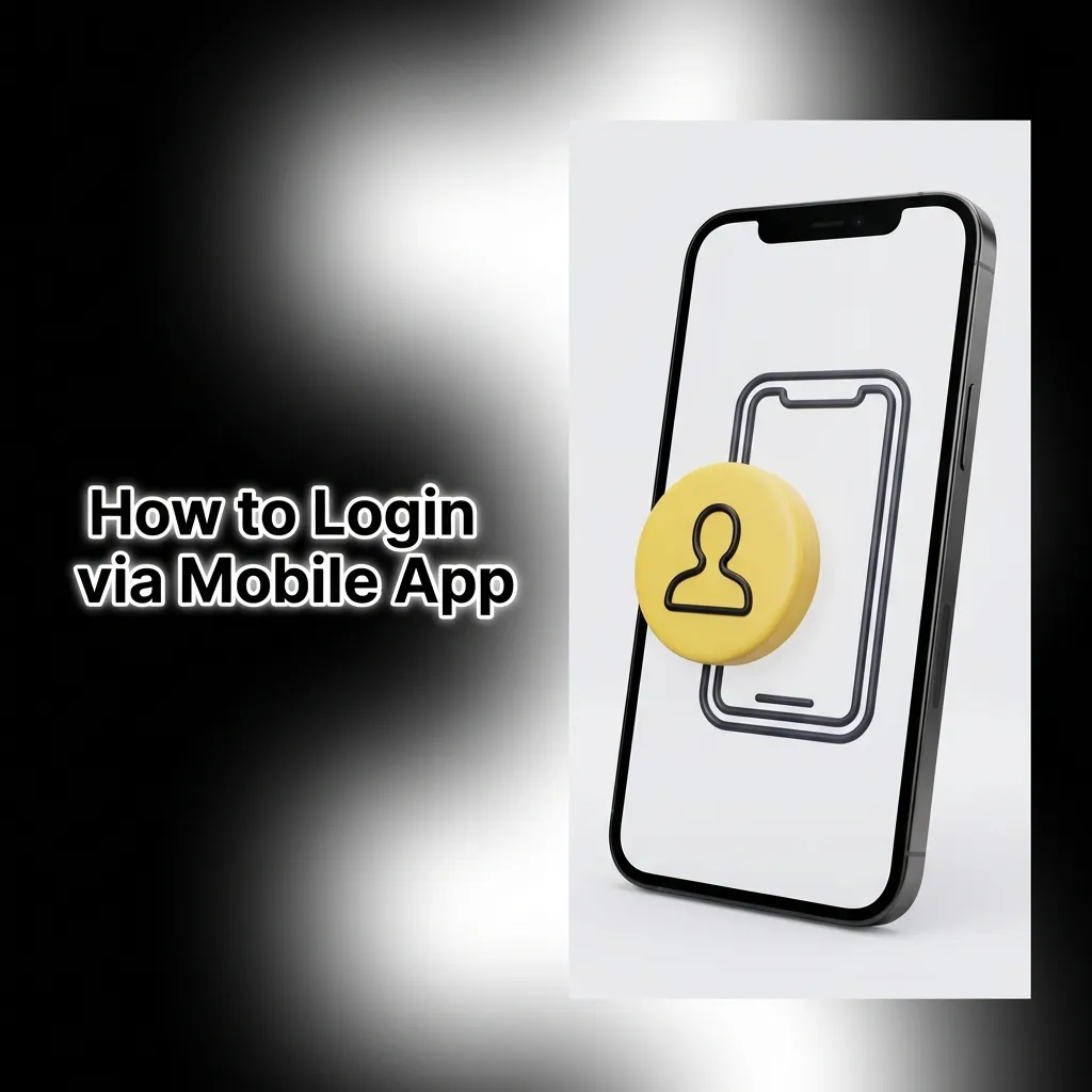 User logging into 1win mobile app by entering credentials on smartphone screen