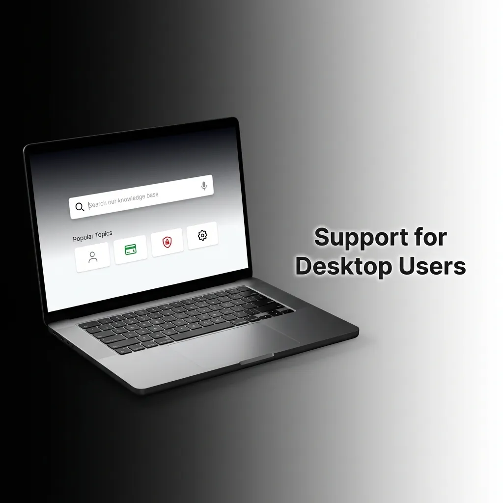 Customer support contact methods including live chat, email, phone, Telegram, and WhatsApp for desktop users.