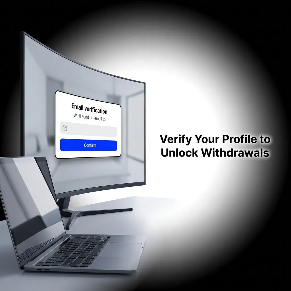 User verifying profile by submitting ID and documents to unlock withdrawal access on gaming platform