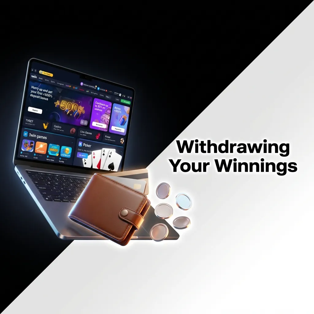 Smartphone screen showing withdrawal process with payment method options and confirmation steps for casino winnings