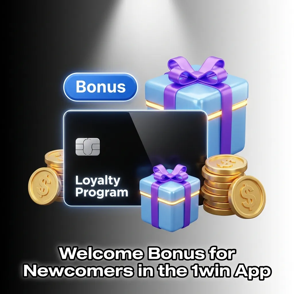 1win app welcome bonus screen showing sports and casino bonus options for new users with deposit requirements